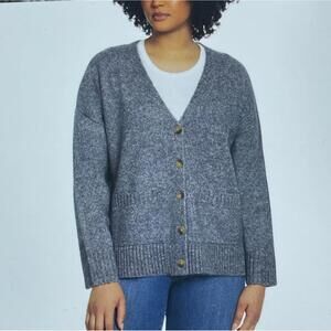 Ella Moss Womens Gray Button-Up Cardigan Size XL. BO